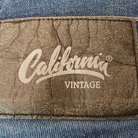 California Vintage Jeans Size 32 Slim Straight Blue Denim Stretch Distressed - Picture 7 of 10